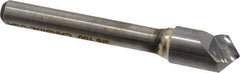 Hertel - 3/8" Head Diam, 1/4" Shank Diam, 1 Flute 100° Solid Carbide Countersink - Bright Finish, 2" OAL, Single End, Straight Shank, Right Hand Cut - Industrial Tool & Supply