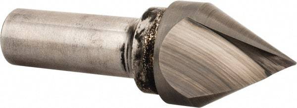 Hertel - 1-1/4" Head Diam, 3/4" Shank Diam, 1 Flute 60° Solid Carbide Countersink - Bright Finish, 3-1/2" OAL, Single End, Straight Shank, Right Hand Cut - Industrial Tool & Supply