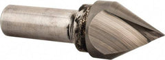 Hertel - 1-1/4" Head Diam, 3/4" Shank Diam, 1 Flute 60° Solid Carbide Countersink - Bright Finish, 3-1/2" OAL, Single End, Straight Shank, Right Hand Cut - Industrial Tool & Supply