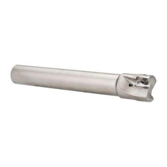 Seco - 1-1/4" Cut Diam, 0.669" Max Depth of Cut, 1" Shank Diam, 7.68" OAL, Indexable Square Shoulder End Mill - XO.X 1806.. Inserts, Cylindrical Shank, 90° Lead Angle, Through Coolant, Series Power Turbo - Industrial Tool & Supply
