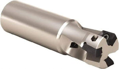 Seco - 32mm Cut Diam, 9mm Max Depth of Cut, 32mm Shank Diam, 110mm OAL, Indexable Square Shoulder End Mill - XOMX 10T3 Inserts, Weldon Shank, 90° Lead Angle, Through Coolant, Series Turbo 10 - Industrial Tool & Supply