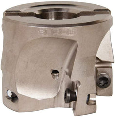 Seco - 4 Inserts, 2" Cut Diam, 3/4" Arbor Diam, 0.669" Max Depth of Cut, Indexable Square-Shoulder Face Mill - 0/90° Lead Angle, 1.575" High, XO.X 1806.. Insert Compatibility, Through Coolant, Series Power Turbo - Industrial Tool & Supply