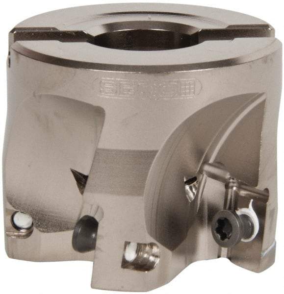 Seco - 5 Inserts, 2" Cut Diam, 3/4" Arbor Diam, 0.669" Max Depth of Cut, Indexable Square-Shoulder Face Mill - 0/90° Lead Angle, 1.575" High, XO.X 1806.. Insert Compatibility, Through Coolant, Series Power Turbo - Industrial Tool & Supply