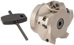 Seco - 5 Inserts, 2-1/2" Cut Diam, 3/4" Arbor Diam, 0.669" Max Depth of Cut, Indexable Square-Shoulder Face Mill - 0/90° Lead Angle, 1.575" High, XO.X 1806.. Insert Compatibility, Through Coolant, Series Power Turbo - Industrial Tool & Supply