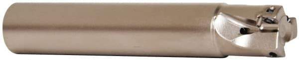 Seco - 5/8" Cut Diam, 0.197" Max Depth of Cut, 5/8" Shank Diam, 3.543" OAL, Indexable Square Shoulder End Mill - XO.X 0602 Inserts, Cylindrical Shank, 90° Lead Angle, Through Coolant, Series Nano Turbo - Industrial Tool & Supply