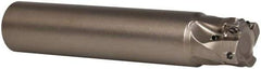 Seco - 3/4" Cut Diam, 0.197" Max Depth of Cut, 3/4" Shank Diam, 3.937" OAL, Indexable Square Shoulder End Mill - XO.X 0602 Inserts, Cylindrical Shank, 90° Lead Angle, Through Coolant, Series Nano Turbo - Industrial Tool & Supply