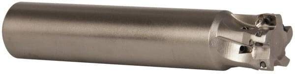Seco - 3/4" Cut Diam, 0.197" Max Depth of Cut, 3/4" Shank Diam, 3.937" OAL, Indexable Square Shoulder End Mill - XO.X 0602 Inserts, Cylindrical Shank, 90° Lead Angle, Through Coolant, Series Nano Turbo - Industrial Tool & Supply
