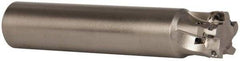 Seco - 3/4" Cut Diam, 0.197" Max Depth of Cut, 3/4" Shank Diam, 3.937" OAL, Indexable Square Shoulder End Mill - XO.X 0602 Inserts, Cylindrical Shank, 90° Lead Angle, Through Coolant, Series Nano Turbo - Industrial Tool & Supply
