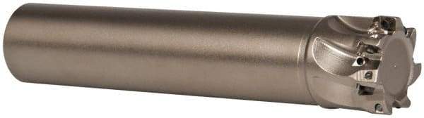Seco - 1" Cut Diam, 0.197" Max Depth of Cut, 1" Shank Diam, 4.528" OAL, Indexable Square Shoulder End Mill - XO.X 0602 Inserts, Cylindrical Shank, 90° Lead Angle, Through Coolant, Series Nano Turbo - Industrial Tool & Supply