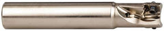 Seco - 3/8" Cut Diam, 0.197" Max Depth of Cut, 3/8" Shank Diam, 2.165" OAL, Indexable Square Shoulder End Mill - XO.X 0602 Inserts, Cylindrical Shank, 90° Lead Angle, Through Coolant, Series Nano Turbo - Industrial Tool & Supply