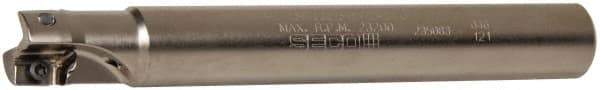 Seco - 3/4" Cut Diam, 0.433" Max Depth of Cut, 3/4" Shank Diam, 5.91" OAL, Indexable Square Shoulder End Mill - XO.X 1204.. Inserts, Cylindrical Shank, 90° Lead Angle, Through Coolant, Series Super Turbo - Industrial Tool & Supply