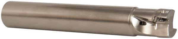 Seco - 1" Cut Diam, 0.433" Max Depth of Cut, 1" Shank Diam, 6.69" OAL, Indexable Square Shoulder End Mill - XO.X 1204.. Inserts, Cylindrical Shank, 90° Lead Angle, Through Coolant, Series Super Turbo - Industrial Tool & Supply