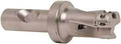 Seco - 1" Cut Diam, 0.433" Max Depth of Cut, 3/4" Shank Diam, 4" OAL, Indexable Square Shoulder End Mill - XO.X 1204.. Inserts, Weldon Shank, 90° Lead Angle, Through Coolant, Series Super Turbo - Industrial Tool & Supply