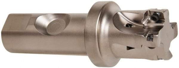 Seco - 1-1/4" Cut Diam, 0.433" Max Depth of Cut, 1" Shank Diam, 4-1/4" OAL, Indexable Square Shoulder End Mill - XO.X 1204.. Inserts, Weldon Shank, 90° Lead Angle, Through Coolant, Series Super Turbo - Industrial Tool & Supply