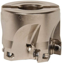 Seco - 5 Inserts, 2" Cut Diam, 3/4" Arbor Diam, 0.433" Max Depth of Cut, Indexable Square-Shoulder Face Mill - 0/90° Lead Angle, 1.57" High, XO.X 1204.. Insert Compatibility, Through Coolant, Series Super Turbo - Industrial Tool & Supply