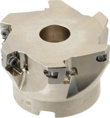 Seco - 6 Inserts, 2-1/2" Cut Diam, 3/4" Arbor Diam, 0.433" Max Depth of Cut, Indexable Square-Shoulder Face Mill - 0/90° Lead Angle, 1.57" High, XO.X 1204.. Insert Compatibility, Through Coolant, Series Super Turbo - Industrial Tool & Supply