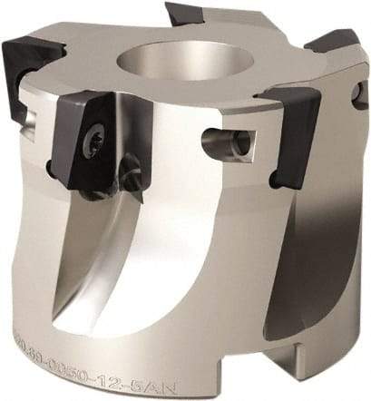 Seco - 6 Inserts, 63mm Cut Diam, 27mm Arbor Diam, 11mm Max Depth of Cut, Indexable Square-Shoulder Face Mill - 90° Lead Angle, 40mm High, XO.. 1204 Insert Compatibility, Through Coolant, Series Super Turbo - Industrial Tool & Supply