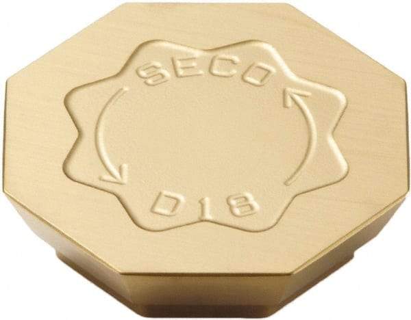 Seco - OFEN070405 D18 Grade MP3000 Carbide Milling Insert - TiAlN Finish, 0.187" Thick, 0.709" Inscribed Circle - Industrial Tool & Supply