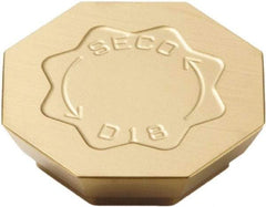 Seco - OFEN070405 D18 Grade MP3000 Carbide Milling Insert - TiAlN Finish, 0.187" Thick, 0.709" Inscribed Circle - Industrial Tool & Supply