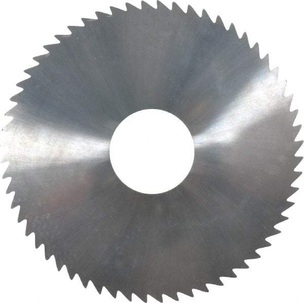 Made in USA - 2-1/4" Diam x 0.064" Blade Thickness x 5/8" Arbor Hole Diam, 60 Tooth Slitting and Slotting Saw - Arbor Connection, Solid Carbide, Concave Ground - Industrial Tool & Supply