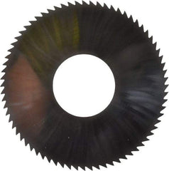 Made in USA - 2-3/4" Diam x 0.02" Blade Thickness x 1" Arbor Hole Diam, 72 Tooth Slitting and Slotting Saw - Arbor Connection, Solid Carbide, Concave Ground - Industrial Tool & Supply