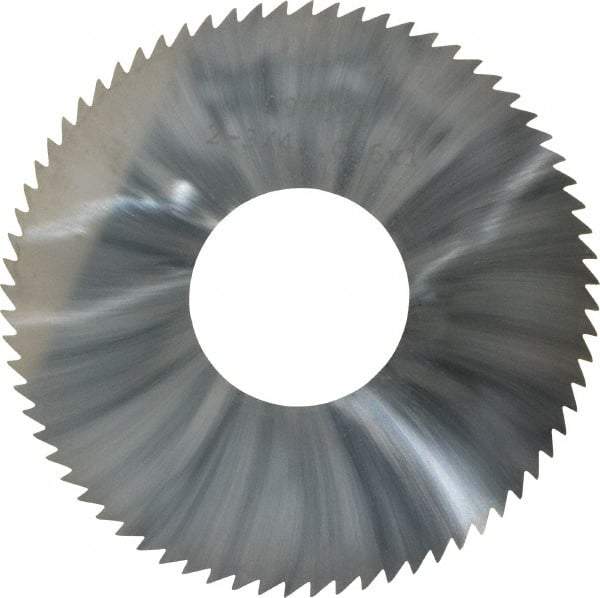 Made in USA - 2-3/4" Diam x 0.036" Blade Thickness x 1" Arbor Hole Diam, 72 Tooth Slitting and Slotting Saw - Arbor Connection, Solid Carbide, Concave Ground - Industrial Tool & Supply