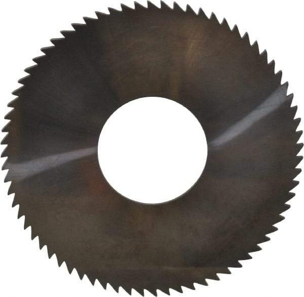 Made in USA - 2-3/4" Diam x 0.064" Blade Thickness x 1" Arbor Hole Diam, 72 Tooth Slitting and Slotting Saw - Arbor Connection, Solid Carbide, Concave Ground - Industrial Tool & Supply