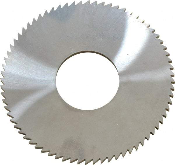 Made in USA - 2-3/4" Diam x 0.091" Blade Thickness x 1" Arbor Hole Diam, 72 Tooth Slitting and Slotting Saw - Arbor Connection, Solid Carbide, Concave Ground - Industrial Tool & Supply