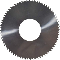 Made in USA - 2-3/4" Diam x 0.102" Blade Thickness x 1" Arbor Hole Diam, 72 Tooth Slitting and Slotting Saw - Arbor Connection, Solid Carbide, Concave Ground - Industrial Tool & Supply