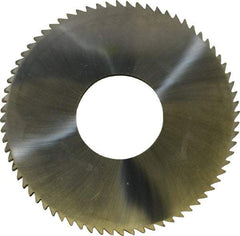 Made in USA - 2-3/4" Diam x 0.128" Blade Thickness x 1" Arbor Hole Diam, 72 Tooth Slitting and Slotting Saw - Arbor Connection, Solid Carbide, Concave Ground - Industrial Tool & Supply