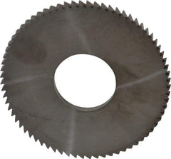 Made in USA - 2-3/4" Diam x 0.144" Blade Thickness x 1" Arbor Hole Diam, 72 Tooth Slitting and Slotting Saw - Arbor Connection, Solid Carbide, Concave Ground - Industrial Tool & Supply