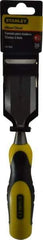 Stanley - 9" OAL x 1-1/2" Blade Width Wood Chisel - 1-1/2" Tip, Polypropylene Handle - Industrial Tool & Supply