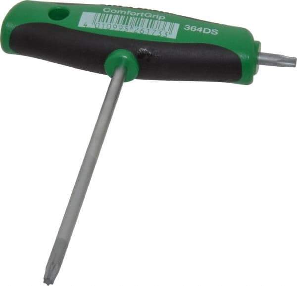 Wiha - T15 T-Handle Cushion Grip Torx Key Set - 100mm Length Under Head, T15 Torx Size - Industrial Tool & Supply