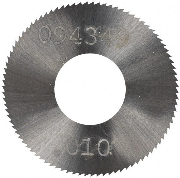 Made in USA - 1" Diam x 0.01" Blade Thickness, 3/8" Arbor Hole Diam, 98 Teeth, Solid Carbide Jeweler's Saw - Uncoated - Industrial Tool & Supply