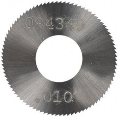 Made in USA - 1" Diam x 0.01" Blade Thickness, 3/8" Arbor Hole Diam, 98 Teeth, Solid Carbide Jeweler's Saw - Uncoated - Industrial Tool & Supply