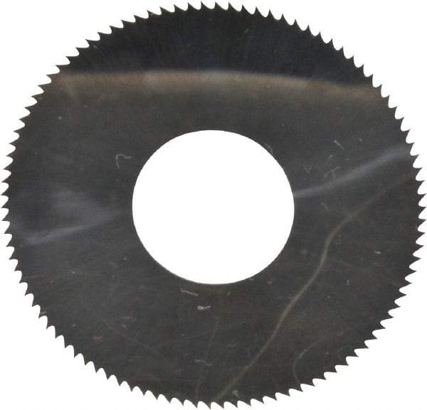 Made in USA - 1" Diam x 0.014" Blade Thickness, 3/8" Arbor Hole Diam, 98 Teeth, Solid Carbide Jeweler's Saw - Uncoated - Industrial Tool & Supply