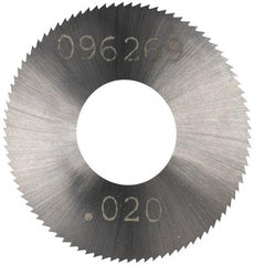 Made in USA - 1" Diam x 0.02" Blade Thickness, 3/8" Arbor Hole Diam, 98 Teeth, Solid Carbide Jeweler's Saw - Uncoated - Industrial Tool & Supply