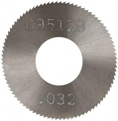 Made in USA - 1" Diam x 0.032" Blade Thickness, 3/8" Arbor Hole Diam, 98 Teeth, Solid Carbide Jeweler's Saw - Uncoated - Industrial Tool & Supply