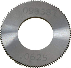 Made in USA - 1" Diam x 1/16" Thick, 1/2" Arbor Hole Diam, 98 Teeth, Solid Carbide Jeweler's Saw - Uncoated - Industrial Tool & Supply