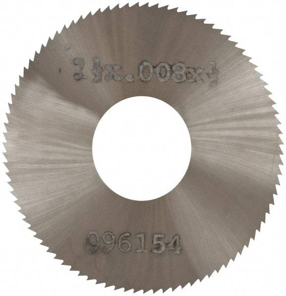 Made in USA - 1-1/2" Diam x 0.008" Blade Thickness, 1/2" Arbor Hole Diam, 140 Teeth, Solid Carbide, Jeweler's Saw - Uncoated - Industrial Tool & Supply