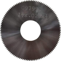 Made in USA - 1-1/2" Diam x 0.02" Blade Thickness, 1/2" Arbor Hole Diam, 110 Teeth, Solid Carbide, Jeweler's Saw - Uncoated - Industrial Tool & Supply
