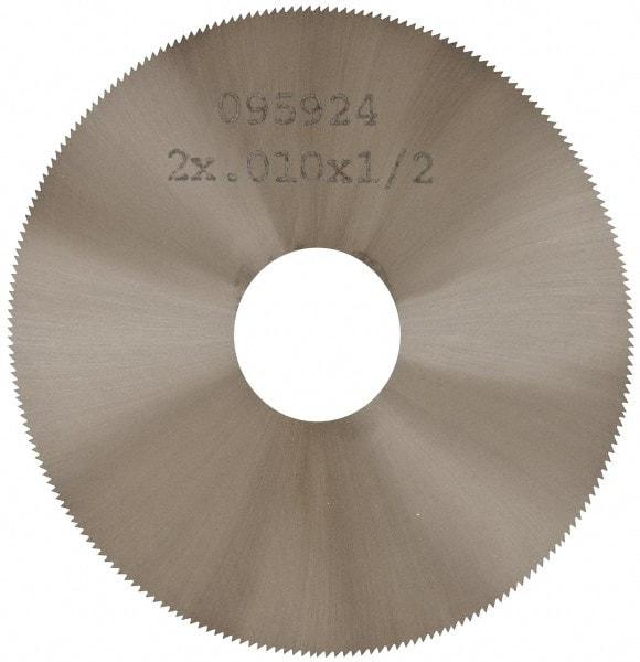 Made in USA - 2" Diam x 0.01" Blade Thickness, 1/2" Arbor Hole Diam, 190 Teeth, Solid Carbide Jeweler's Saw - Uncoated - Industrial Tool & Supply