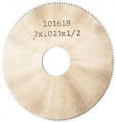 Made in USA - 2" Diam x 0.023" Blade Thickness, 1/2" Arbor Hole Diam, 152 Teeth, Solid Carbide Jeweler's Saw - Uncoated - Industrial Tool & Supply