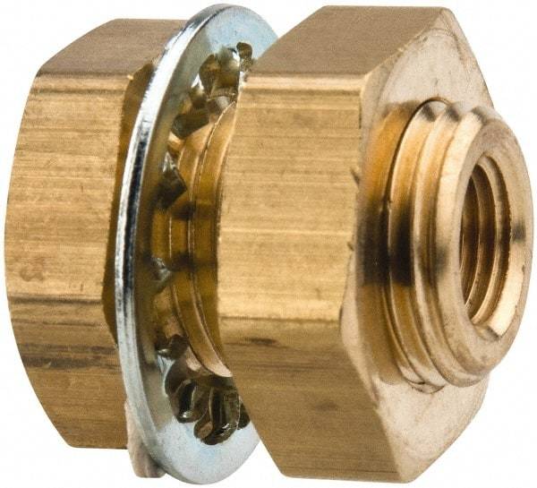 Parker - 5/8-18 Male Thread x 1/8 Female Thread, Brass Industrial Pipe Anchor Coupling - Male Straight Thread O-Ring x Female NPTF, 1,000 psi - Industrial Tool & Supply