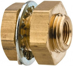 Parker - 5/8-18 Male Thread x 1/8 Female Thread, Brass Industrial Pipe Anchor Coupling - Male Straight Thread O-Ring x Female NPTF, 1,000 psi - Industrial Tool & Supply