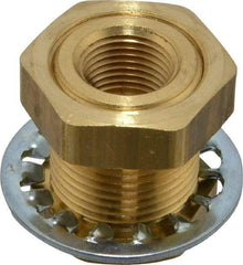 Parker - 1-14 Male Thread x 3/8 Female Thread, Brass Industrial Pipe Anchor Coupling - Male Straight Thread O-Ring x Female NPTF, 1,000 psi - Industrial Tool & Supply