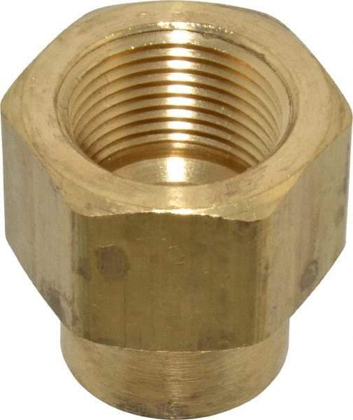 Parker - 3/4 x 1/2 Female Thread, Brass Industrial Pipe Coupling - FNPTF, 1,000 psi - Industrial Tool & Supply