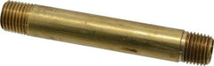 Parker - 1/4 Male Thread, Brass Industrial Pipe Long Nipple - MNPTF, 1,000 psi - Industrial Tool & Supply