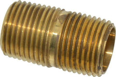 Parker - 1/2 Male Thread, Brass Industrial Pipe Long Nipple - MNPTF, 1,000 psi - Industrial Tool & Supply