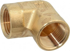 Parker - 3/8 Female Thread, Brass Industrial Pipe 90° Female Elbow - FNPTF, 1,000 psi - Industrial Tool & Supply